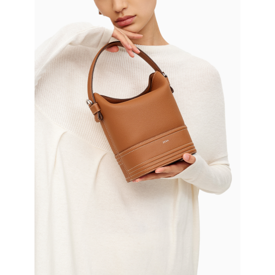 Zeshang Yingers Ripple Small Bucket Bag Commuter Crossbody Bag - Memoo.com